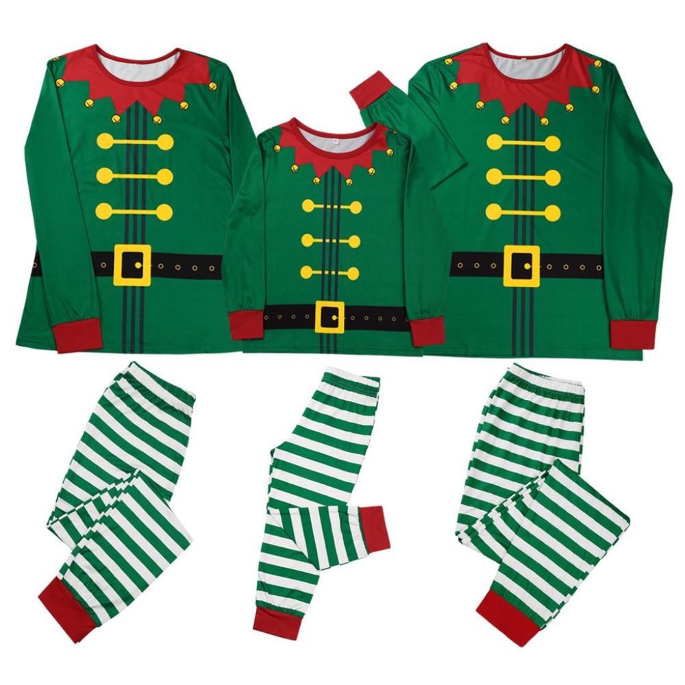 Holiday Themes-Elf Style Matching Adult and Child Pajama Sets